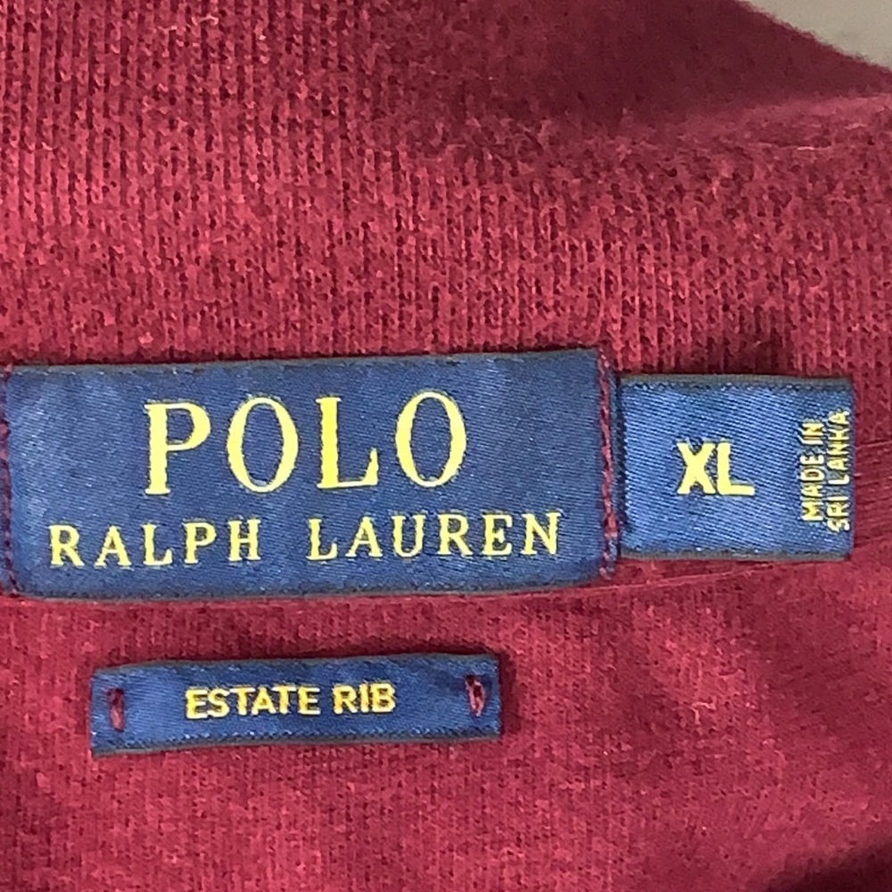 Polo by Ralph Lauren "ESTATE RIB" Red polo shirt sz XL - Picture 5 of 8